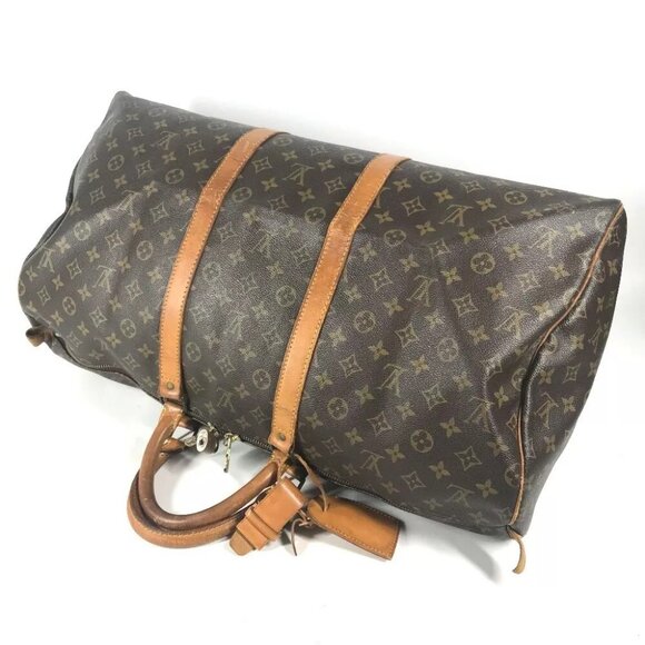 LOUIS VUITTON M41424 Monogram Keepall55 travel bag Duffle Bag Brown - Picture 4 of 14